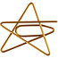 Creotime Metal Paperclips Star Gold afm. 30x30mm 6 st