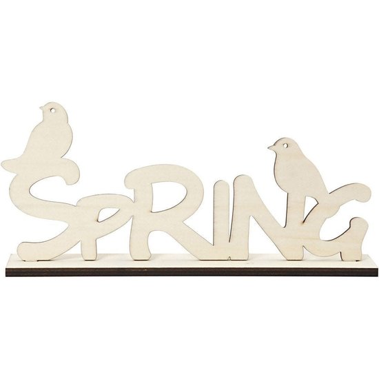 Creotime Houten Woord Spring 0,5x13,5x29cm