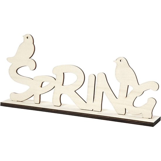Creotime Houten Woord Spring 0,5x13,5x29cm
