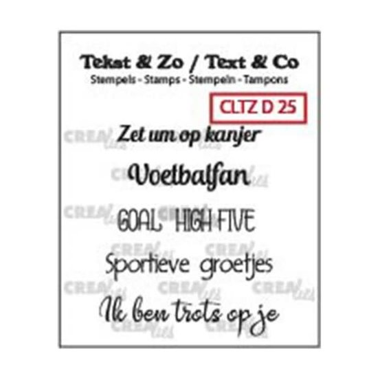 Crealies Crealies Stempel Tekst & Zo Tekst Divers Voetbal
