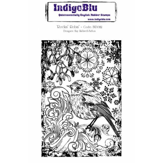 IndigoBlu Indigo Blu rbb stamp A6 Rockin Robin