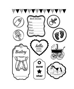 Stamperia Rubber stempel Baby