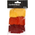 Creotime Gekaarde Wol 3x10g Geel/Oranje/Rood Harmonie