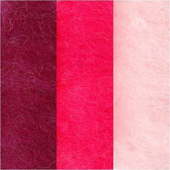 Creotime Gekaarde Wol 3x10g Paars/Roze Harmonie