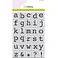 CraftEmotions CraftEmotions Stencil A5 Alfabet Kleine Letters Couri h. 21 mm.