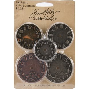 Tim Holtz Idea-Ology Metal Clock Faces 5st