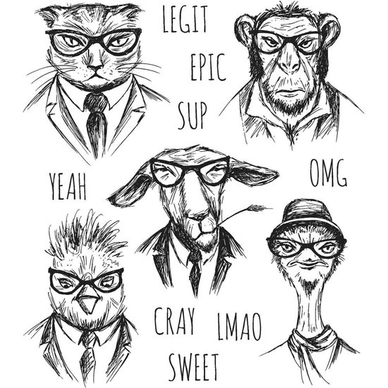 Tim Holtz Tim Holtz Cling Stamp Hipster