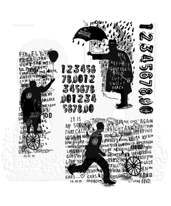 Tim Holtz Cling Stamp Sideshow Man Letters Man