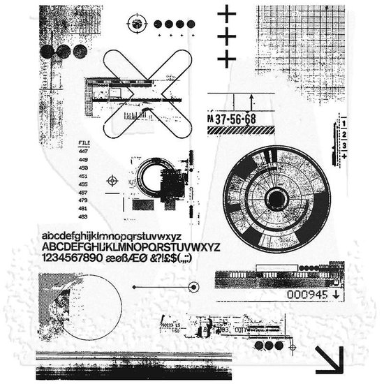 Tim Holtz Tim Holtz Cling Stamp Glitch Mini