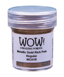 Wow Embossing poeder Metallic Gold Rich Pale Regular 15ml