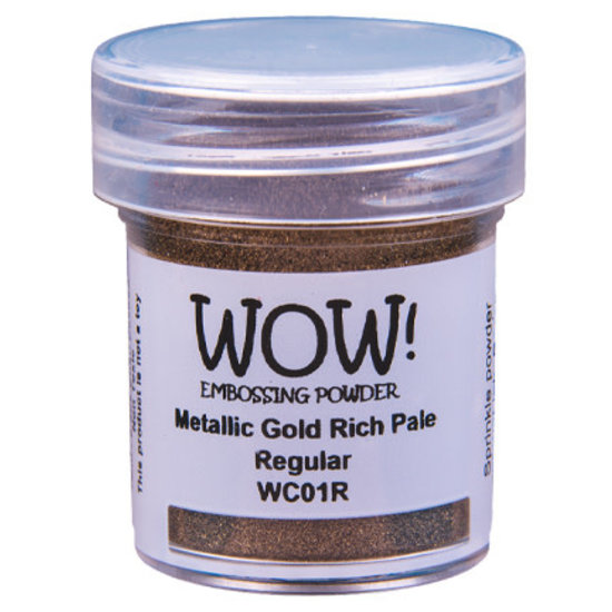 Wow Wow Embossing poeder Metallic Gold Rich Pale Regular 15ml