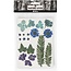 Creotime Nature Look Droogbloemen & Bladeren Blauw/Paars