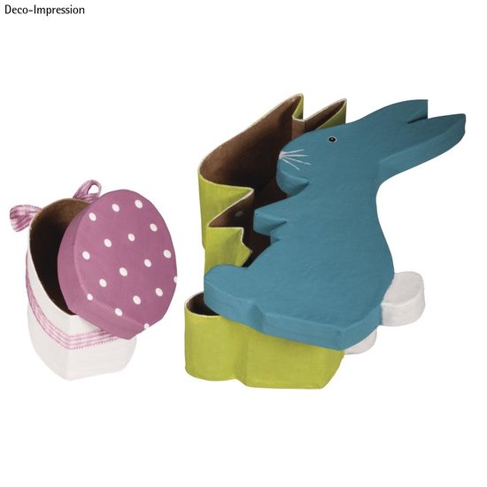 Rayher Papiermache box haas met ei