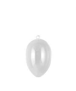 Deelbaar Plastic Ei Transparant 13cm