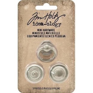 Tim Holtz Idea-Ology Mini hardware knobs & handle 3 pcs.