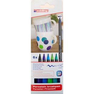 Edding 4200 Porcelain Brushpen Set Cool 6st
