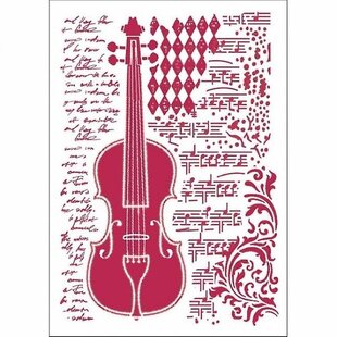 Stamperia Stencil A4 Violin