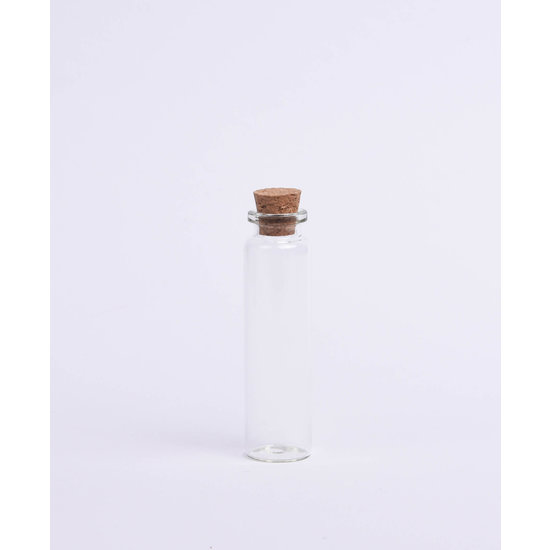 Glazen Flesje Met Kurk 2,2x8,5cm