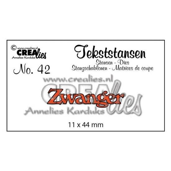 Crealies Crealies Tekst stans Zwanger