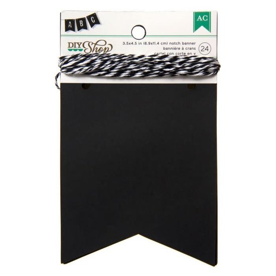 American Crafts Banners notch chalkboard 24 stuks