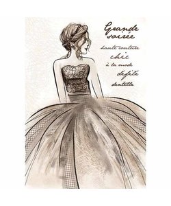 Stamperia rice paper Silhouette Art Napkin A4 Grand Soirée