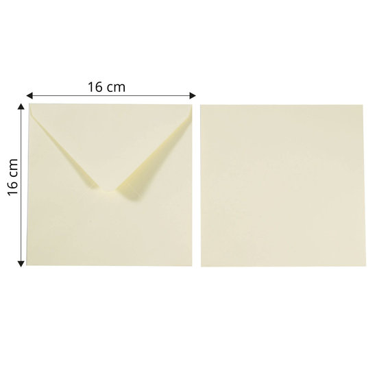 Florence Florence Enveloppen 16x16cm Ivory 25st 120g