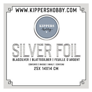 Silver Foil, bladzilver 14 x14 cm 25 st