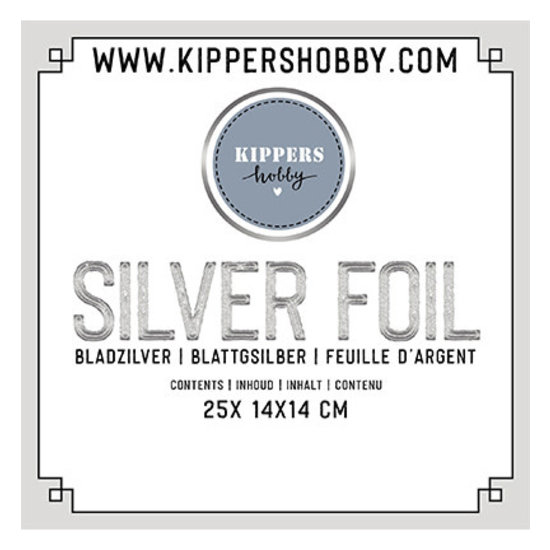Kippers Silver Foil, bladzilver 14 x14 cm 25 st