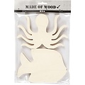 Creotime Decoratie Houten Waterwereld Figuur Octopus & Vis 1,2x11x16cm