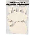 Creotime Decoratie Houten Waterwereld Figuur Krab & Walvis 1,2x12x16cm
