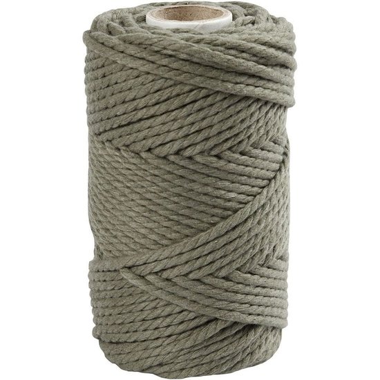 Creotime Macramé Koord 4mm 55m 330g Mosgroen