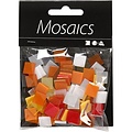 Creotime Mozaiek kunststof 10x10 mm, 25 gr. rood/oranje/geel/wit