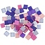Creotime Mozaiek kunststof mini 5x5 mm, 25 gr. paars/roze
