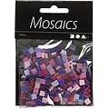 Creotime Mozaiek kunststof mini 5x5 mm, 25 gr. paars/roze