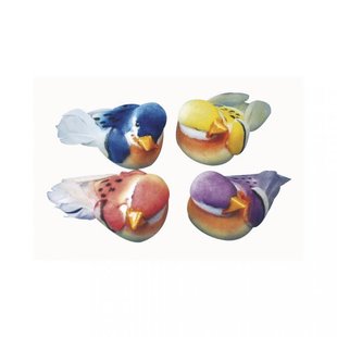 Decoratie Vogels 2cm 4st