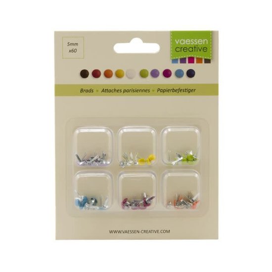 Vaessen Creative Brads Splitpennen Vaessen Creative 5mm. 6x10 Kleuren