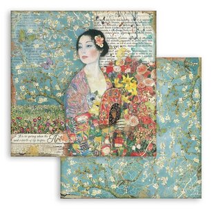 Stamperia Paper Pack 12x12" Atelier des Arts Dame with Fan