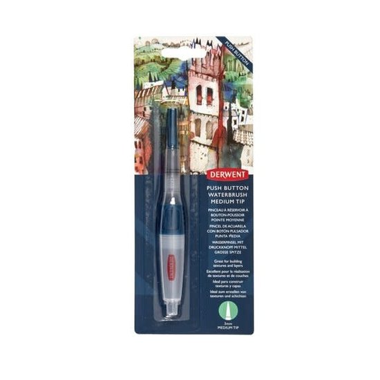 Derwent Derwent Push Button Waterbrush Medium Tip