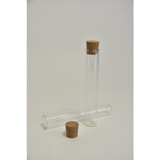 CREA Glazen Flesje Met Kurk 2,5x15cm