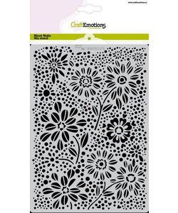 CraftEmotions Mask Stencil A5 Bloemen & Stippen