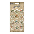Tim Holtz Tim Holtz Idea-Ology buttons Quote Flair 12 pcs