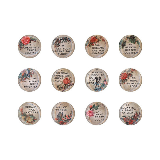 Tim Holtz Tim Holtz Idea-Ology buttons Quote Flair 12 pcs