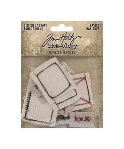 Tim Holtz Idea-Ology Stitched scraps Basic 16 pcs.