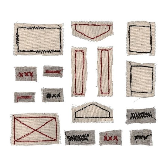 Tim Holtz Tim Holtz Idea-Ology Stitched scraps Basic 16 pcs.