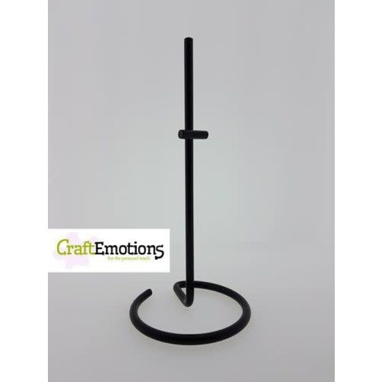 CraftEmotions Standaard metaal ronde voet 12x26 cm. zwart