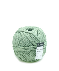 Macrame Katoen Koord 5mm 50m Mint Groen