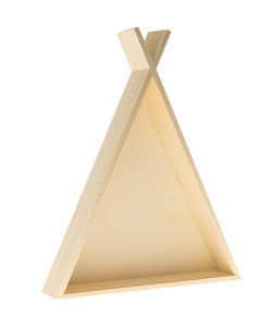 Houten Tipi tent met hanger 32x25x5 cm