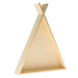 Houten Tipi tent met hanger 32x25x5 cm