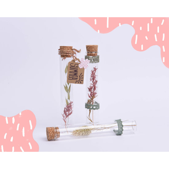 CREA Glazen Flesje Met Kurk 2,5x15cm