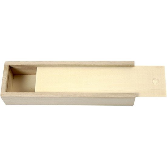 Creotime Pennendoos schuifdeksel 20x6x3,5 cm. binnenmaat 18,4x4,5x3,3 cm.